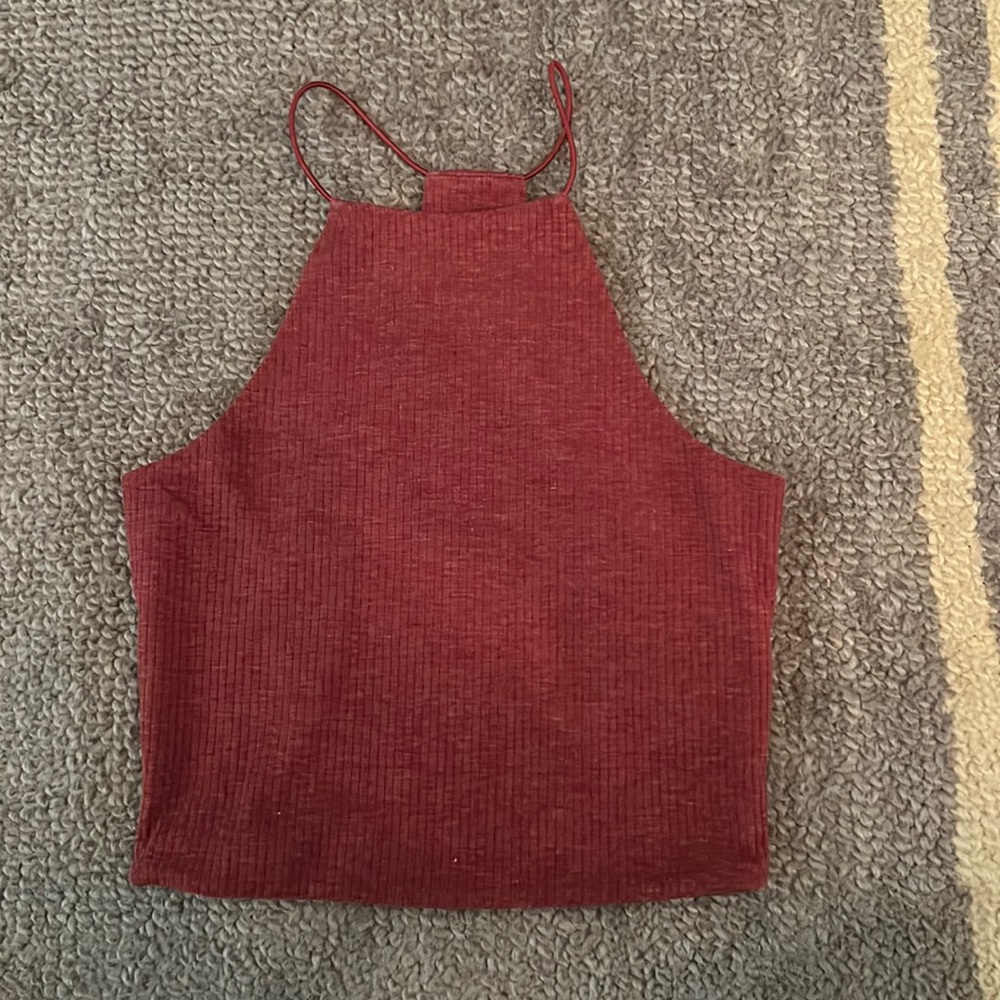 Burgundy crop top